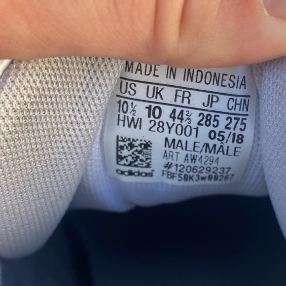 Adidas cloudfoam classic 3 stripe sneakers white black size 10.5 - Picture 9 of 11